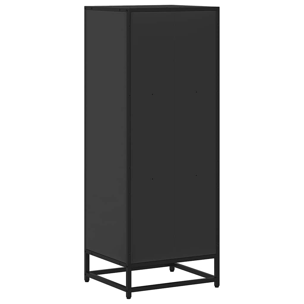 fekete forgácslap könyvszekrény 40x35x107,5 cm
