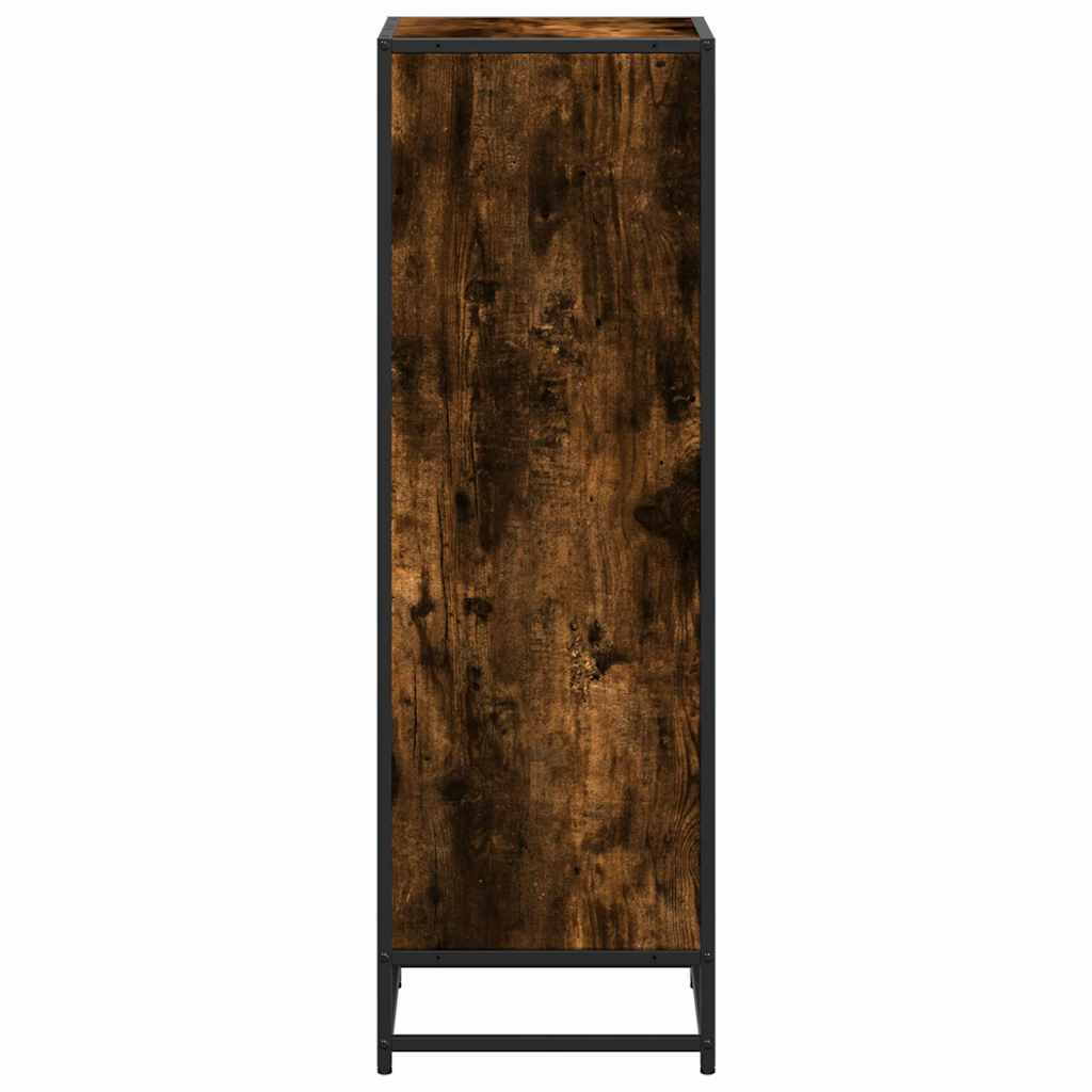 füstös tölgy színű szerelt fa könyvszekrény 40x35x107,5 cm