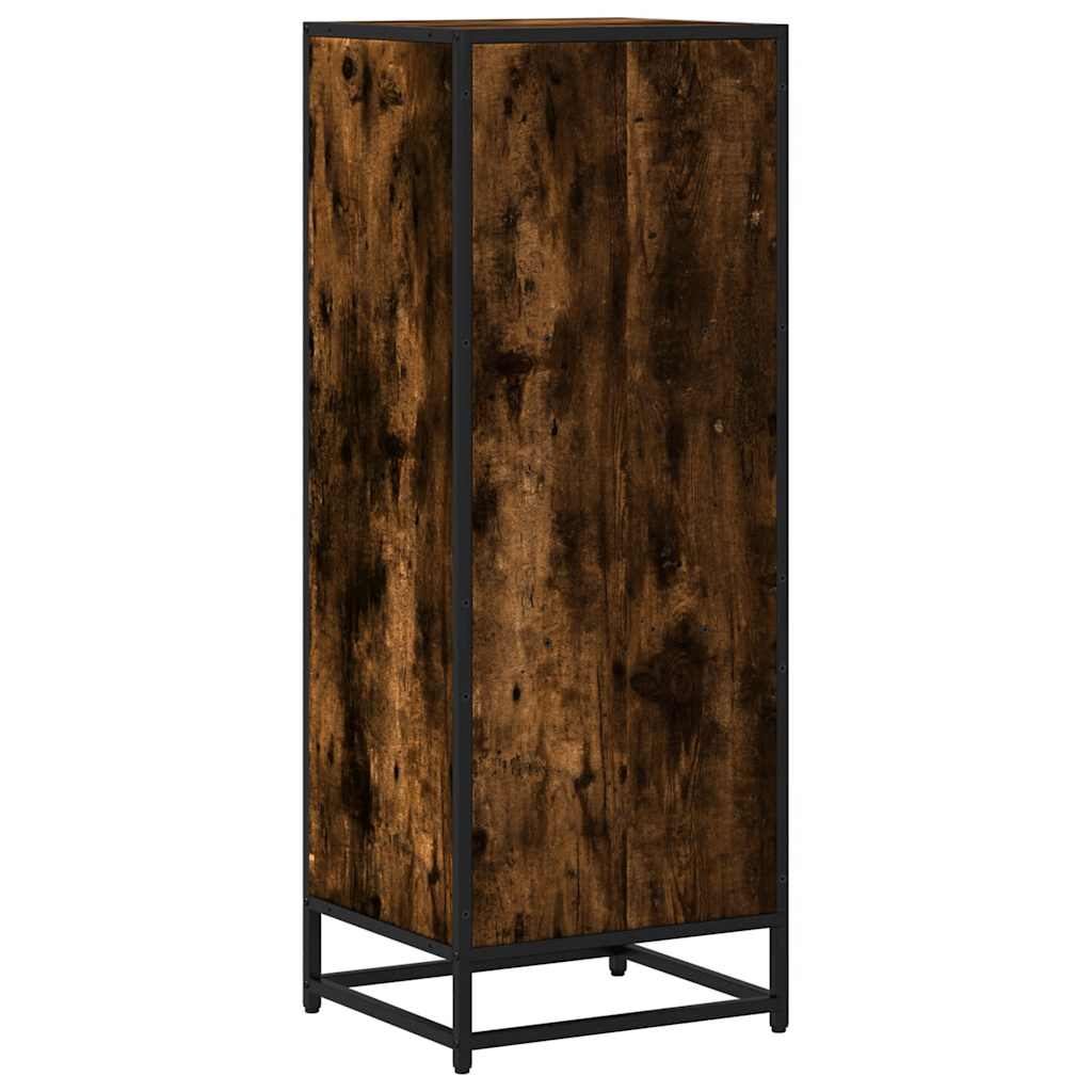 füstös tölgy színű szerelt fa könyvszekrény 40x35x107,5 cm