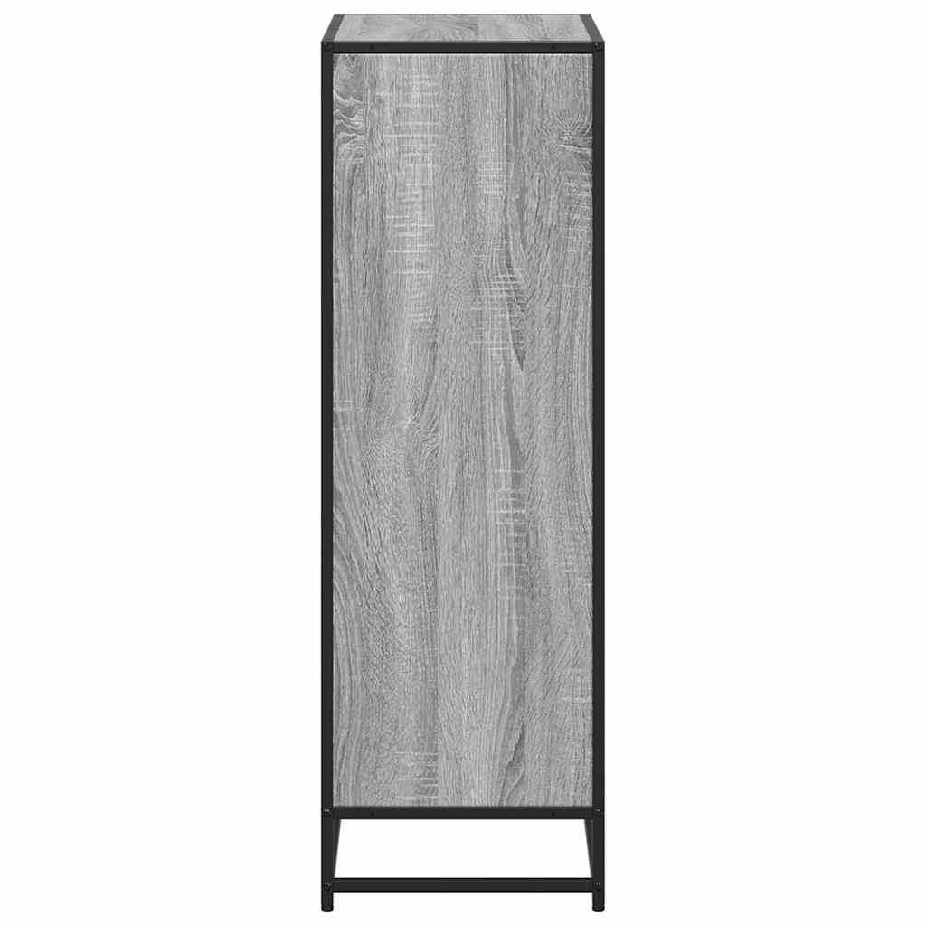 szürke sonoma színű szerelt fa könyvszekrény 60x35x107,5 cm