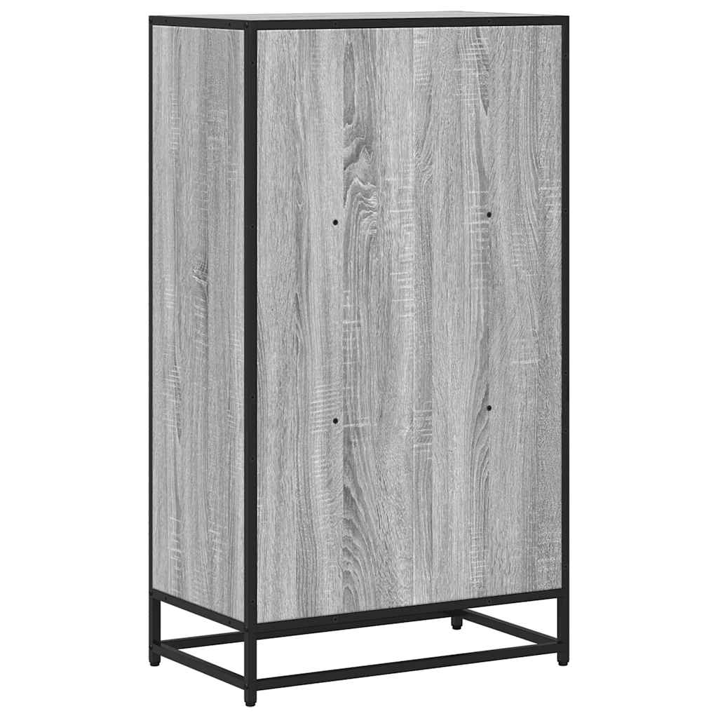 szürke sonoma színű szerelt fa könyvszekrény 60x35x107,5 cm