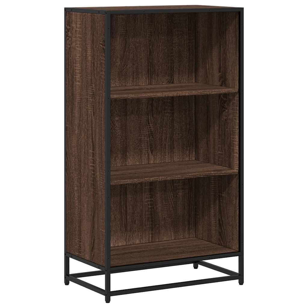 barna tölgyszínű szerelt fa könyvszekrény 60x35x107,5 cm