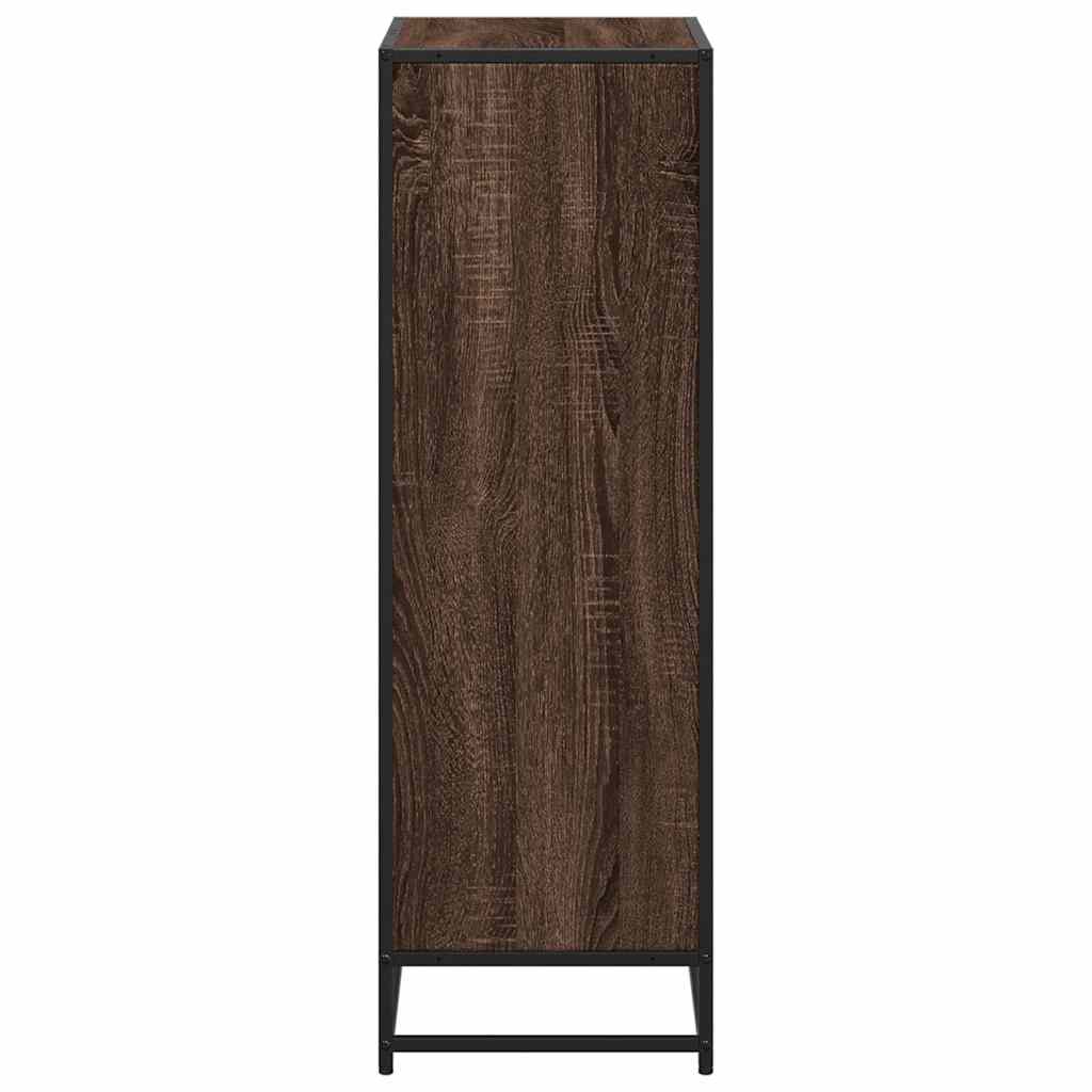 barna tölgyszínű szerelt fa könyvszekrény 60x35x107,5 cm