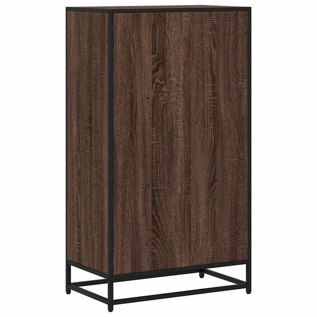 barna tölgyszínű szerelt fa könyvszekrény 60x35x107,5 cm