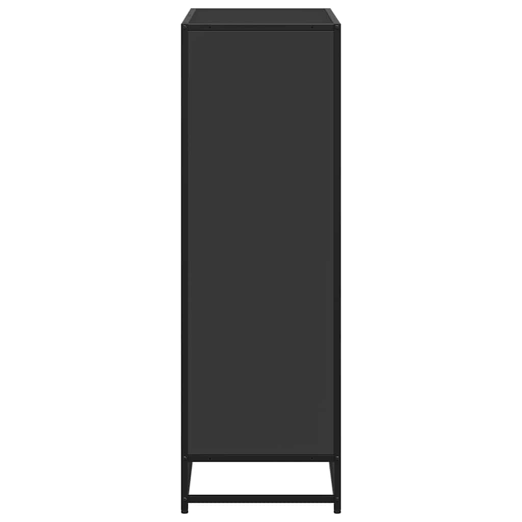 fekete szerelt fa könyvszekrény 80,5x35x107,5 cm