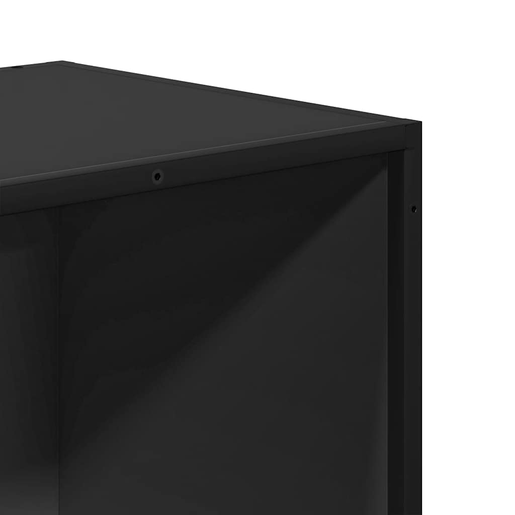 fekete szerelt fa könyvszekrény 80,5x35x107,5 cm