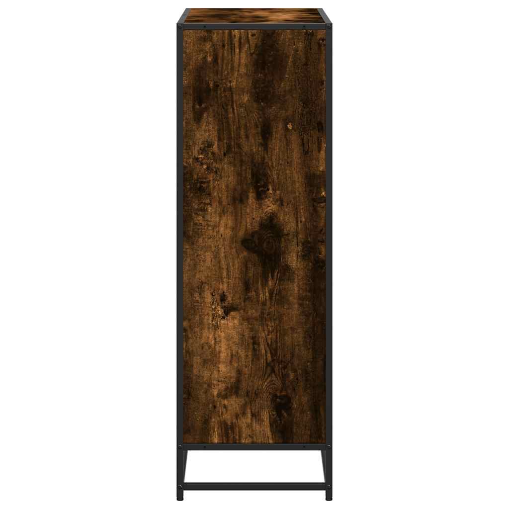 füstös tölgy színű szerelt fa könyvszekrény 80,5x35x107,5 cm