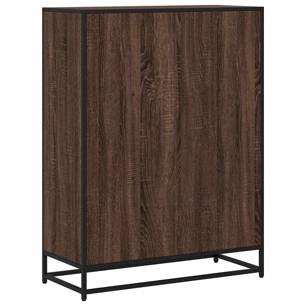 barna tölgyszínű szerelt fa könyvszekrény 80,5x35x107,5 cm
