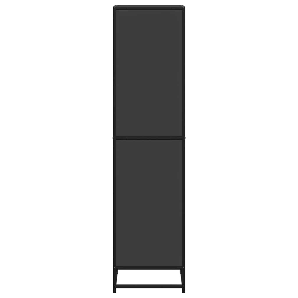 fekete szerelt fa könyvszekrény 40x35x139 cm