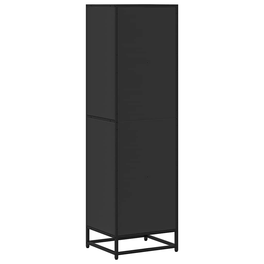 fekete szerelt fa könyvszekrény 40x35x139 cm