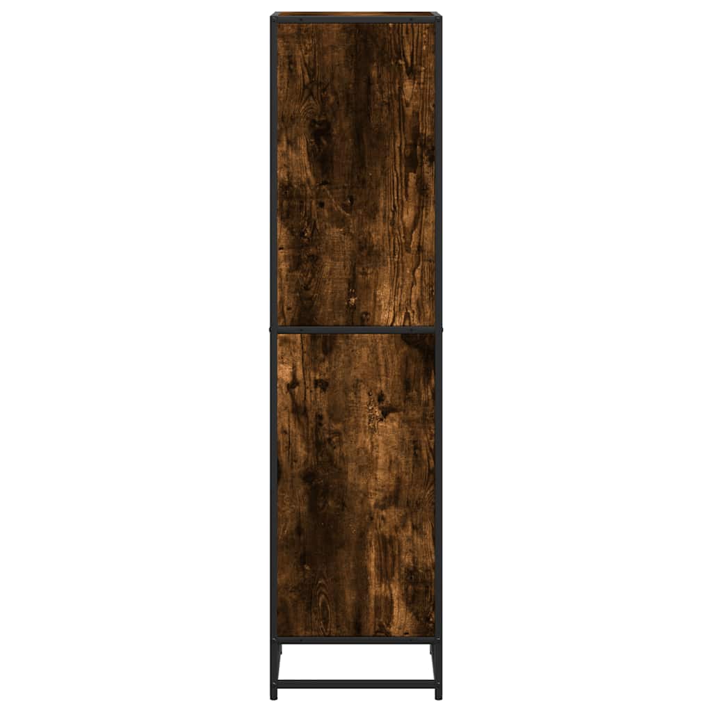 füstös tölgy színű szerelt fa könyvszekrény 40x35x139 cm