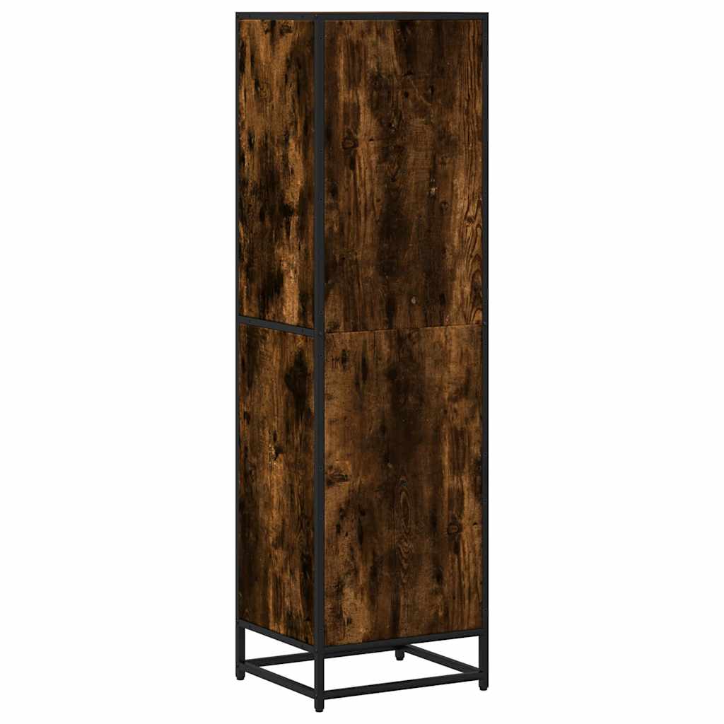 füstös tölgy színű szerelt fa könyvszekrény 40x35x139 cm