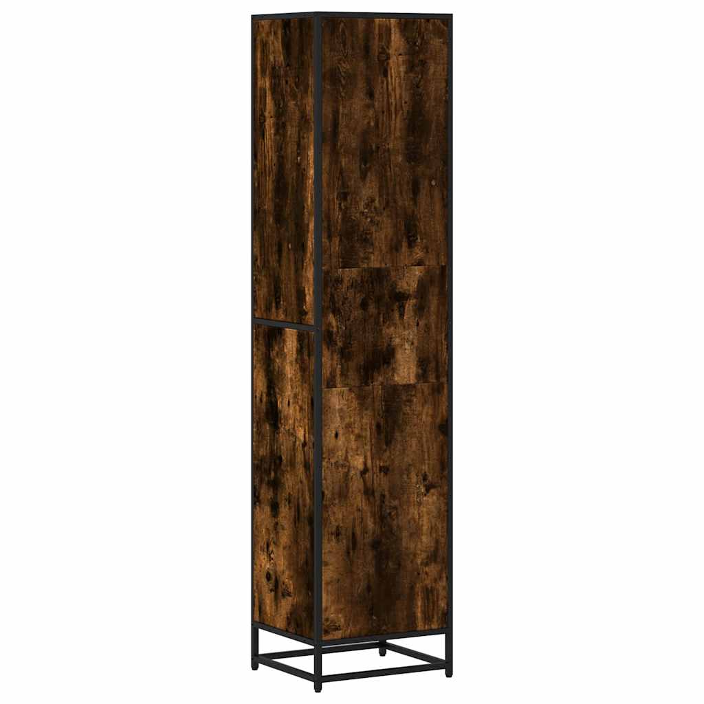 füstös tölgy színű szerelt fa könyvszekrény 40x35x170,5 cm