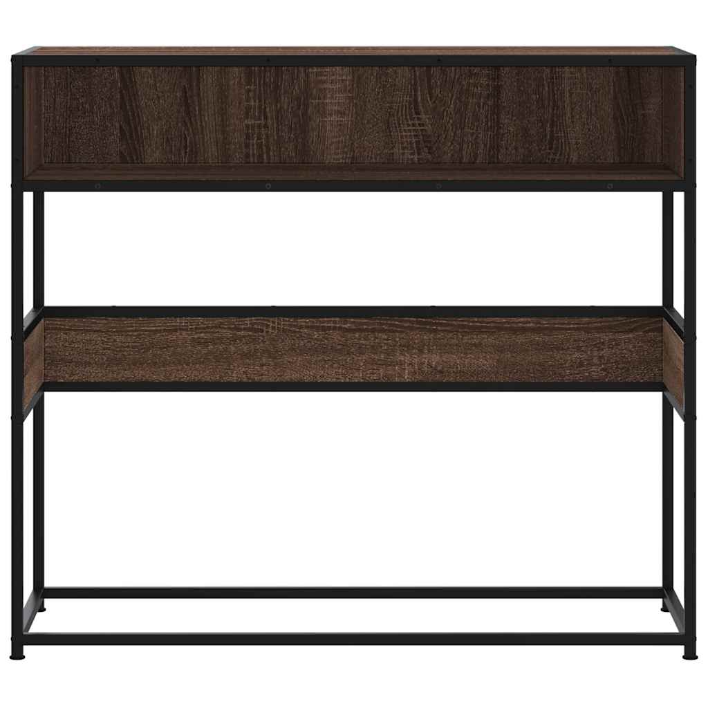 barna tölgyszínű szerelt fa tálalóasztal 90x35x80 cm
