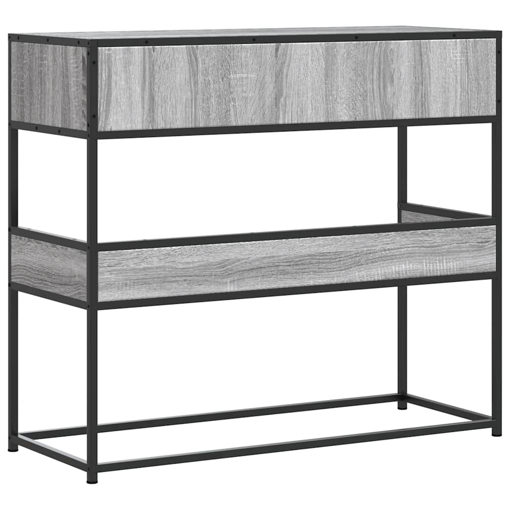 szürke sonoma színű szerelt fa tálalóasztal 90x35x80 cm