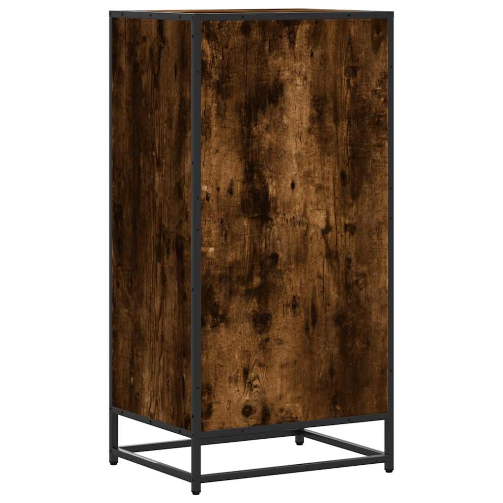 füstös tölgy színű szerelt fa cipőtartó 48x38x97,5 cm