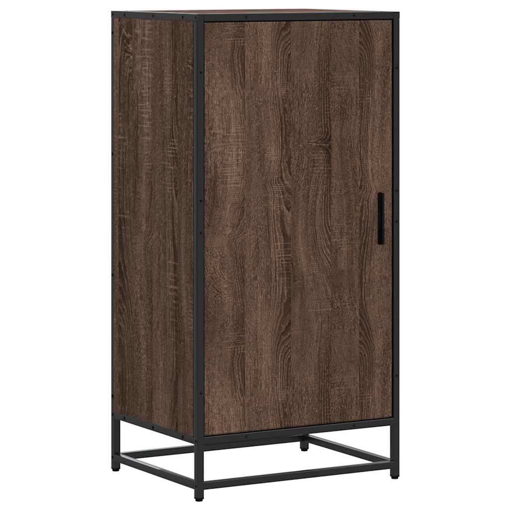 barna tölgy színű szerelt fa cipőtartó 48x38x97,5 cm
