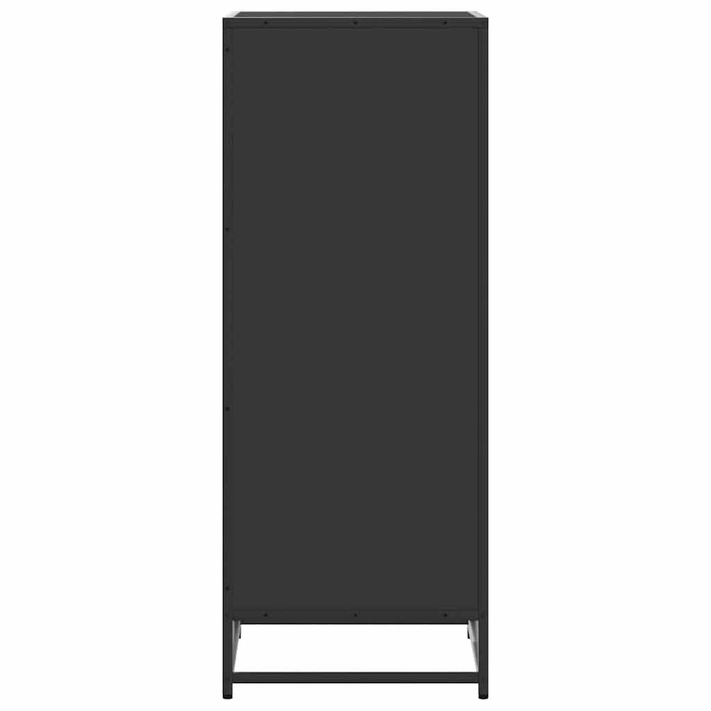fekete szerelt fa cipőtároló szekrény 48x38x97,5 cm
