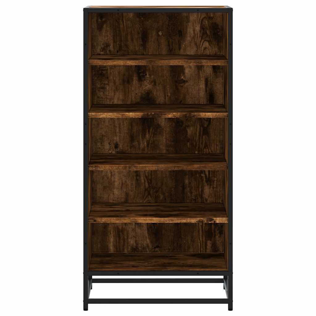 füstös tölgy színű szerelt fa cipőtartó 48x38x97,5 cm