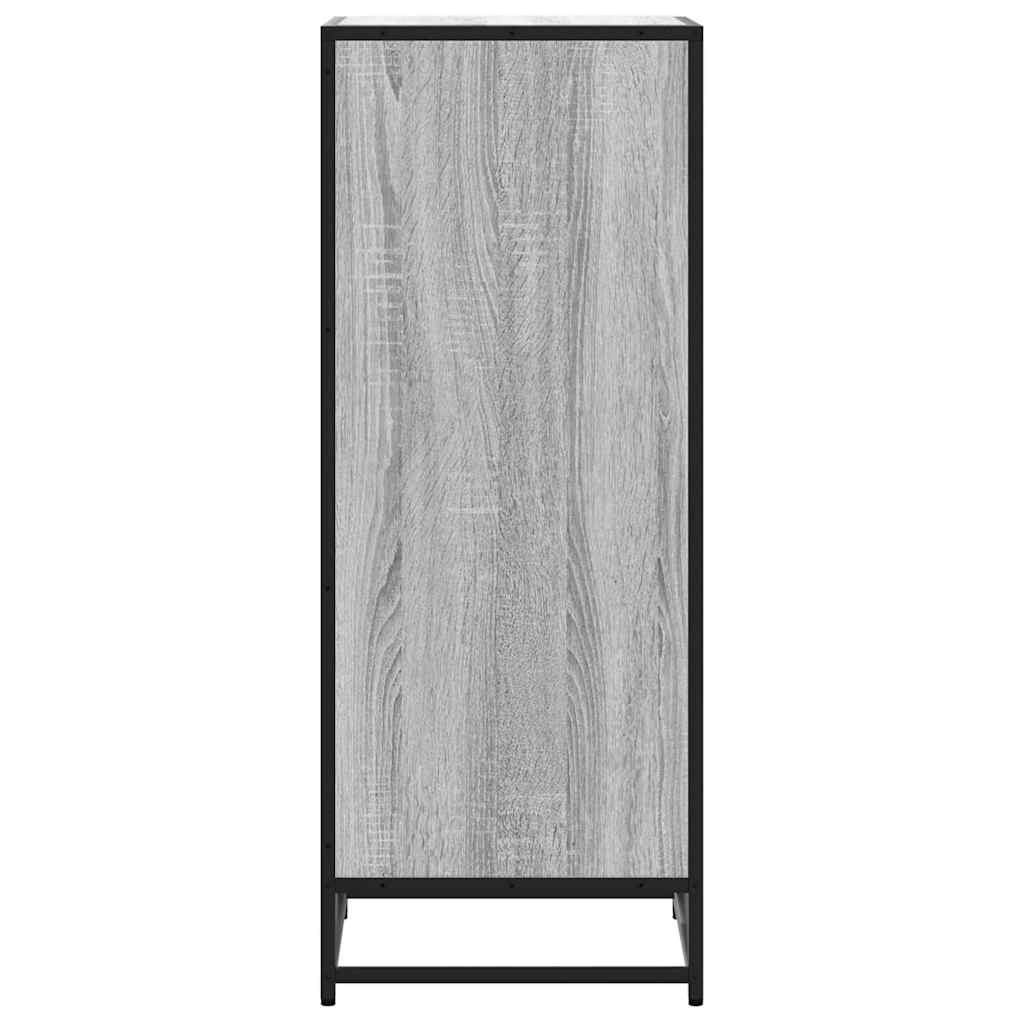 szürke sonoma színű szerelt fa cipőtartó 48x38x97,5 cm