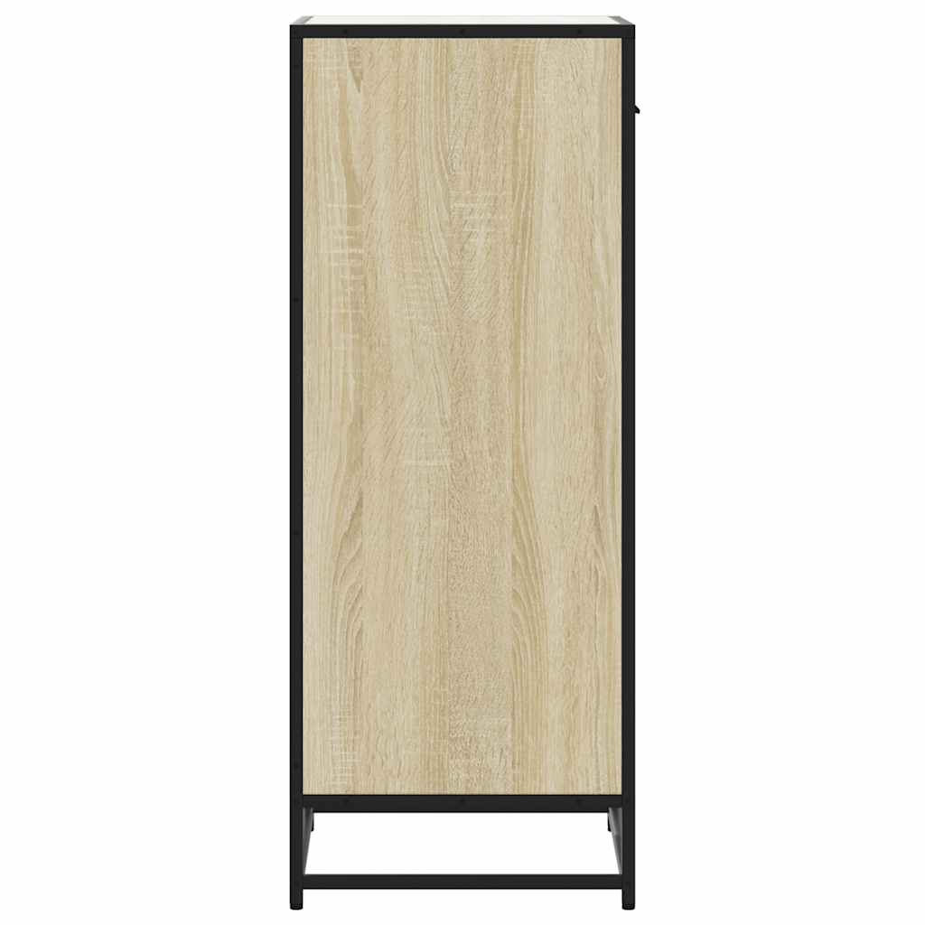 sonoma tölgy színű szerelt fa cipőtartó 48x38x97,5 cm