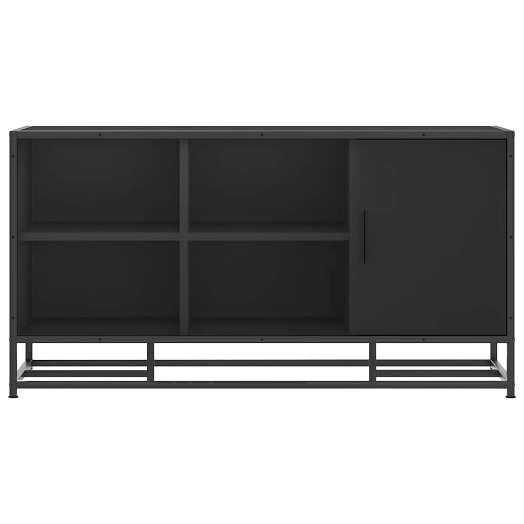 Cipőpad Fekete 100x40x53,5 cm Fából és fémből készült pad
