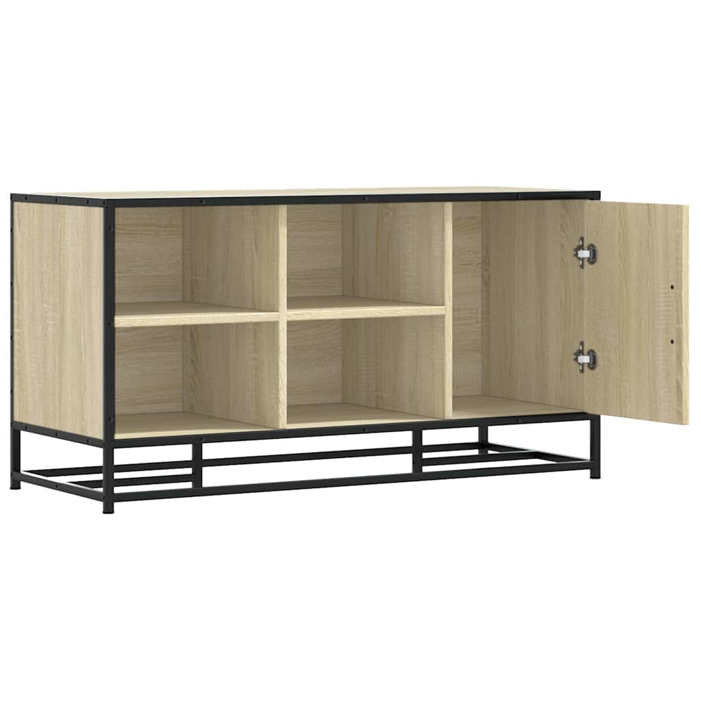 cipőpad Sonoma tölgy 100x40x53,5 cm Gépi fa és fém