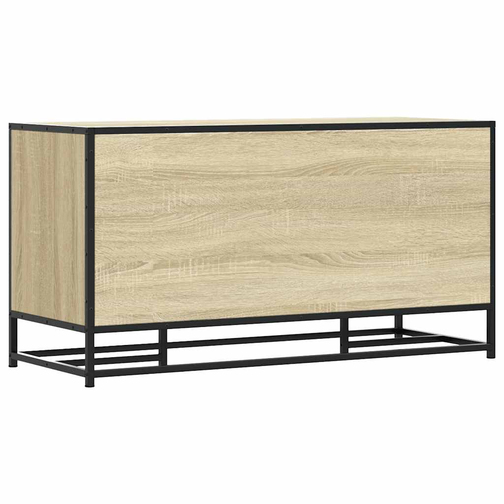 cipőpad Sonoma tölgy 100x40x53,5 cm Gépi fa és fém