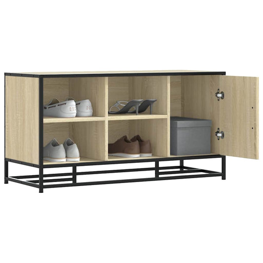 cipőpad Sonoma tölgy 100x40x53,5 cm Gépi fa és fém