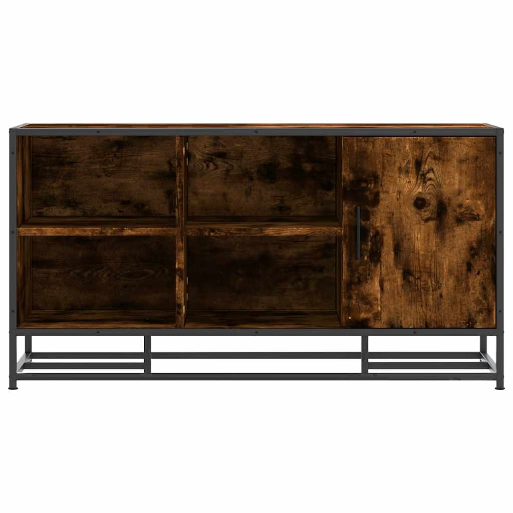 cipőpad füstölt tölgy 100x40x53,5 cm fából és fémből készült