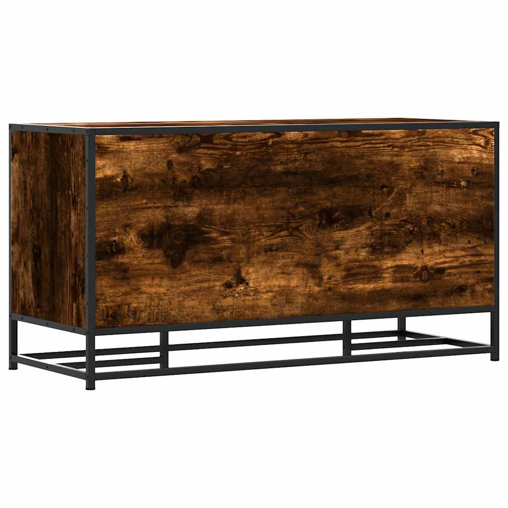 cipőpad füstölt tölgy 100x40x53,5 cm fából és fémből készült