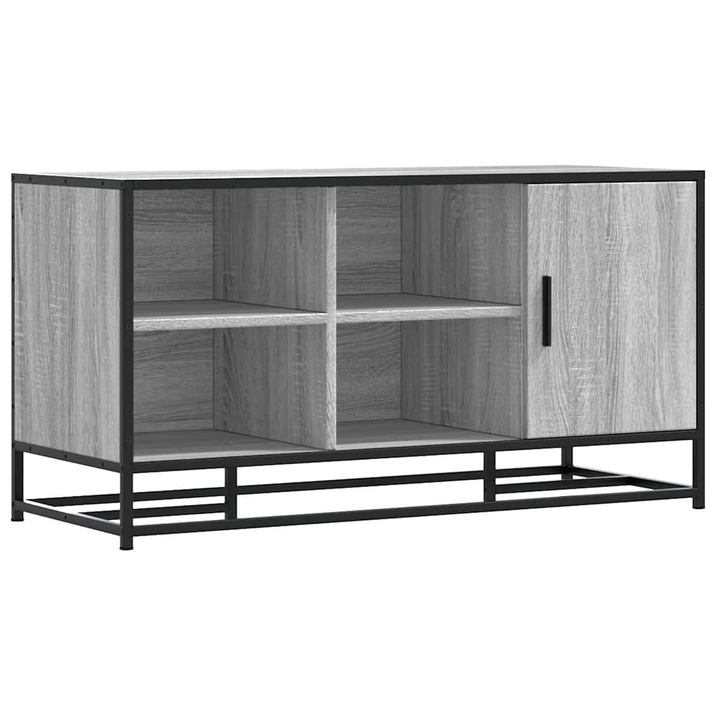 cipőpad szürke Sonoma 100x40x53,5 cm Gépi fa és fém