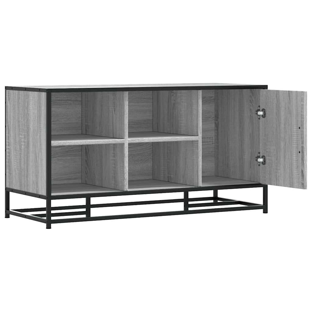 cipőpad szürke Sonoma 100x40x53,5 cm Gépi fa és fém