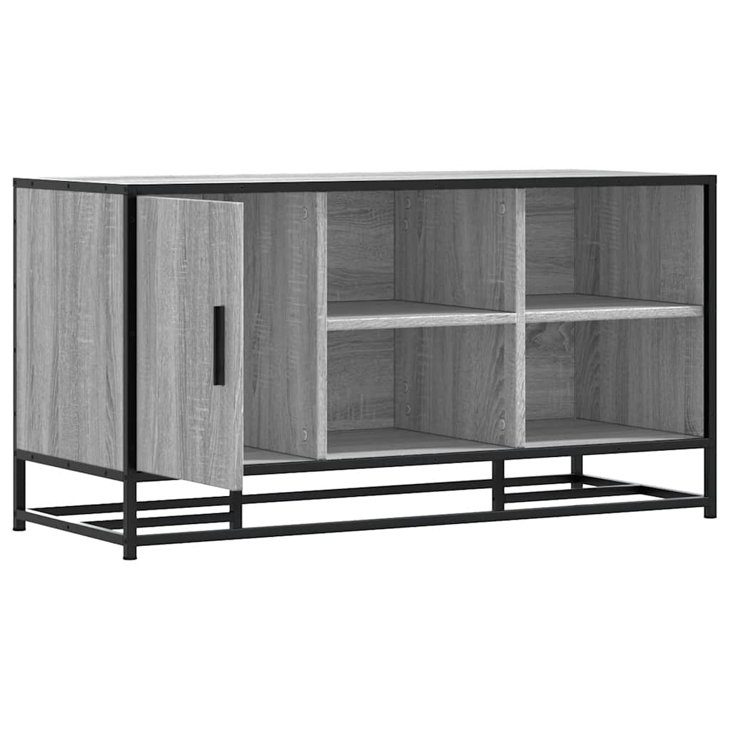 cipőpad szürke Sonoma 100x40x53,5 cm Gépi fa és fém