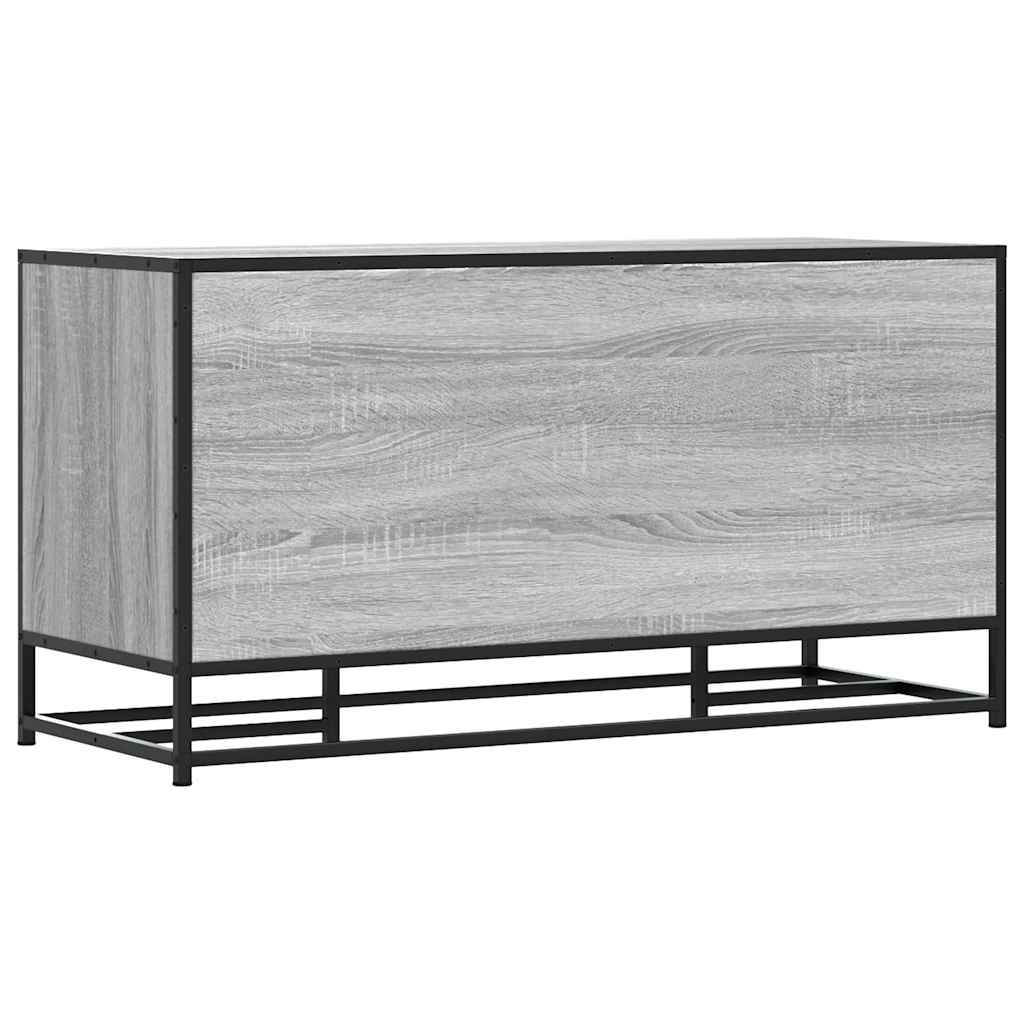 cipőpad szürke Sonoma 100x40x53,5 cm Gépi fa és fém