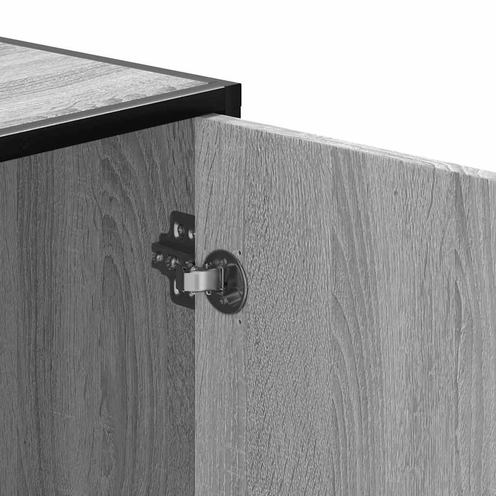 cipőpad szürke Sonoma 100x40x53,5 cm Gépi fa és fém