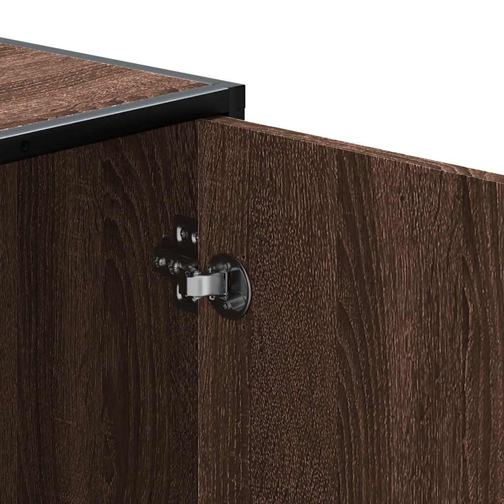 cipőpad barna tölgy 100x40x53,5 cm Gépi fa és fém