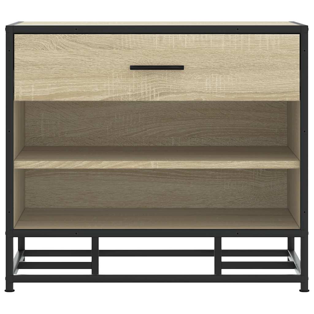 cipőpad Sonoma tölgy 60x40x53,5 cm Gépelt fa és fém