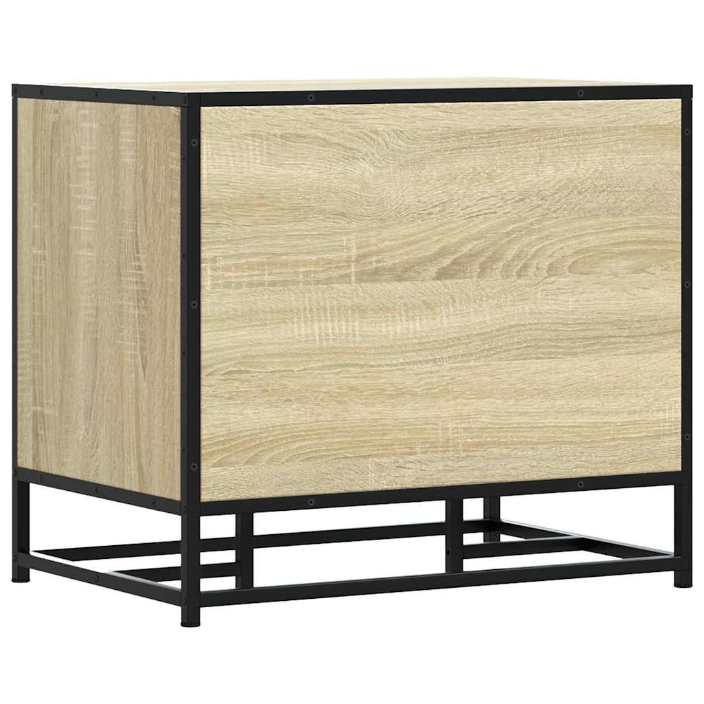 cipőpad Sonoma tölgy 60x40x53,5 cm Gépelt fa és fém