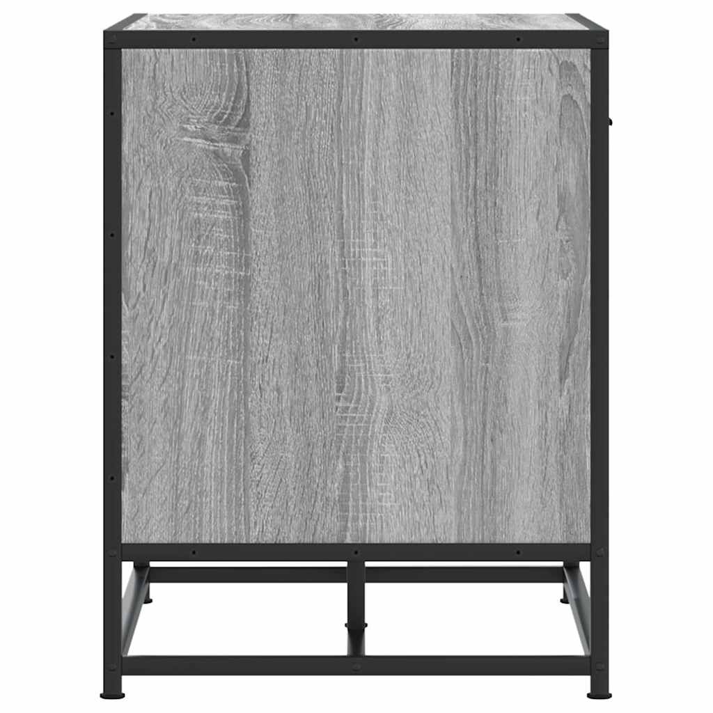 cipőpad szürke Sonoma 60x40x53,5 cm Gépi fa és fém