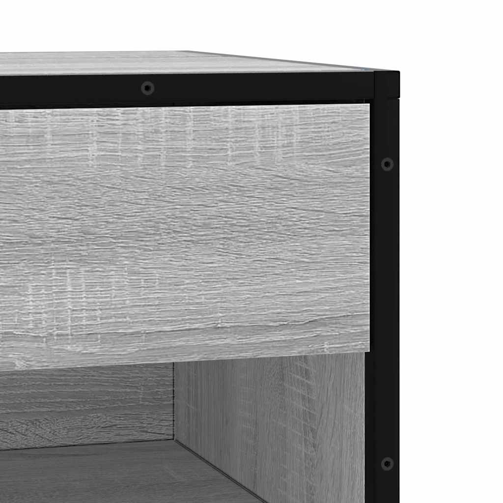 cipőpad szürke Sonoma 60x40x53,5 cm Gépi fa és fém