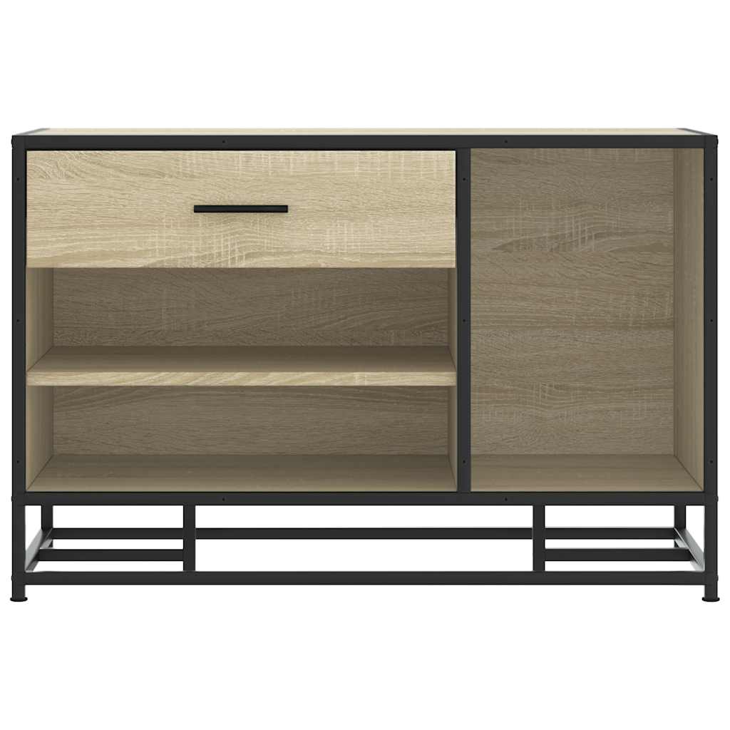 cipőpad Sonoma tölgy 80x40x53,5 cm Gépelt fa és fém