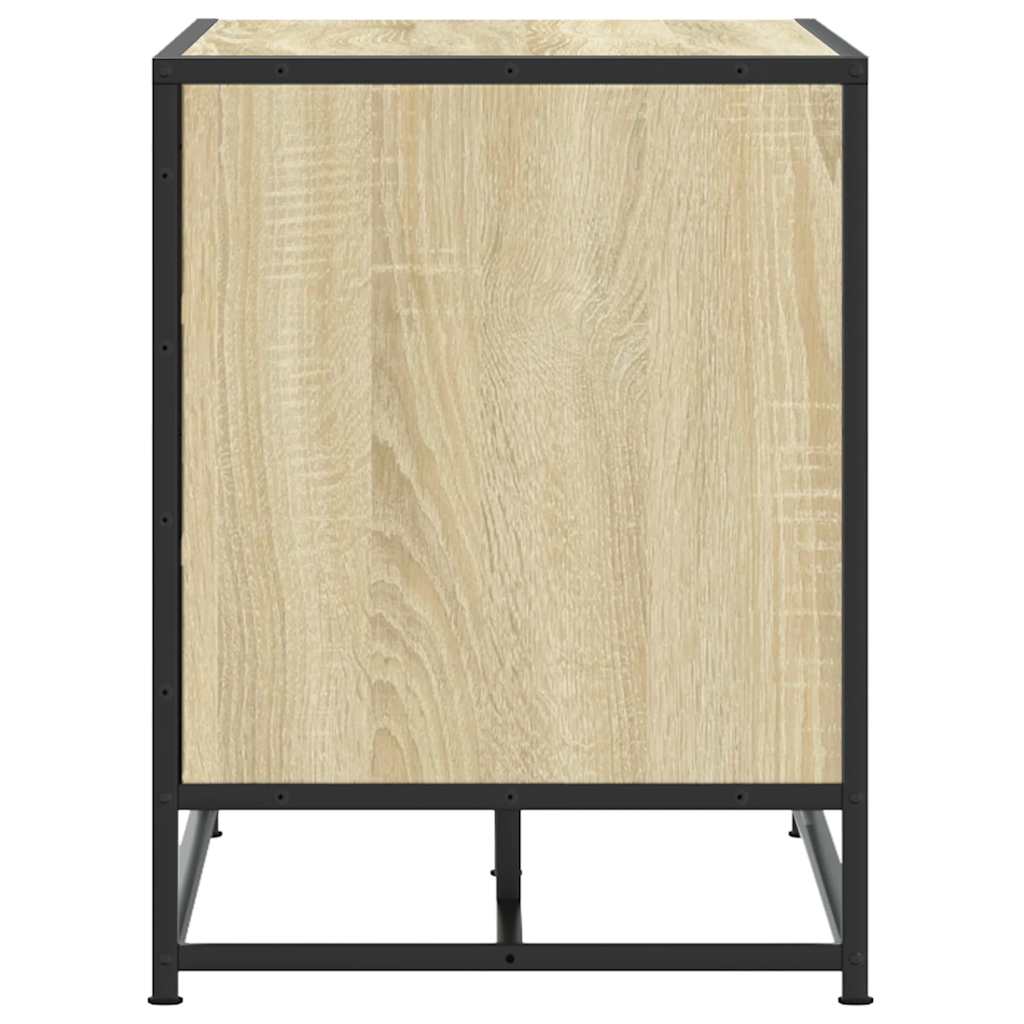 cipőpad Sonoma tölgy 80x40x53,5 cm Gépelt fa és fém