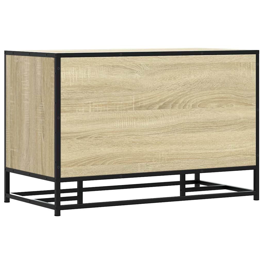 cipőpad Sonoma tölgy 80x40x53,5 cm Gépelt fa és fém