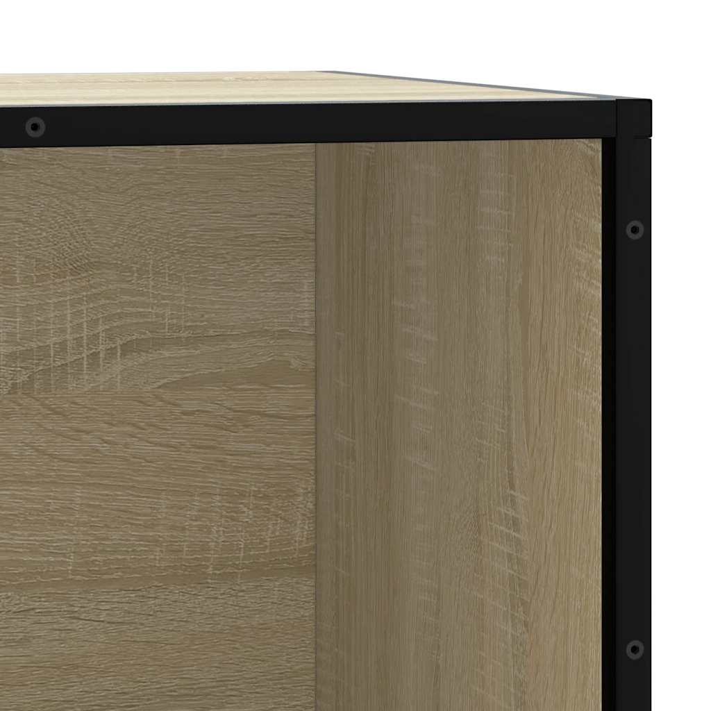cipőpad Sonoma tölgy 80x40x53,5 cm Gépelt fa és fém