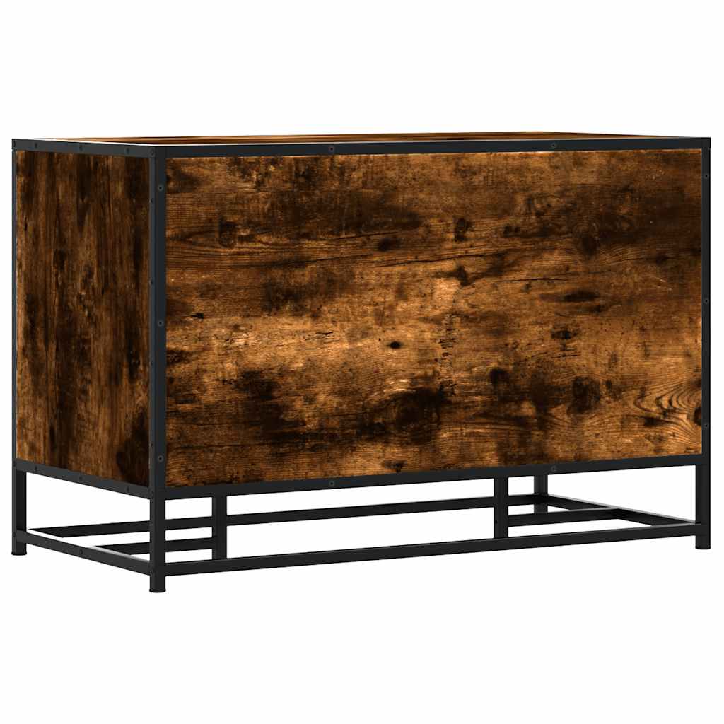 cipőpad füstölt tölgy 80x40x53,5 cm fából és fémből készült