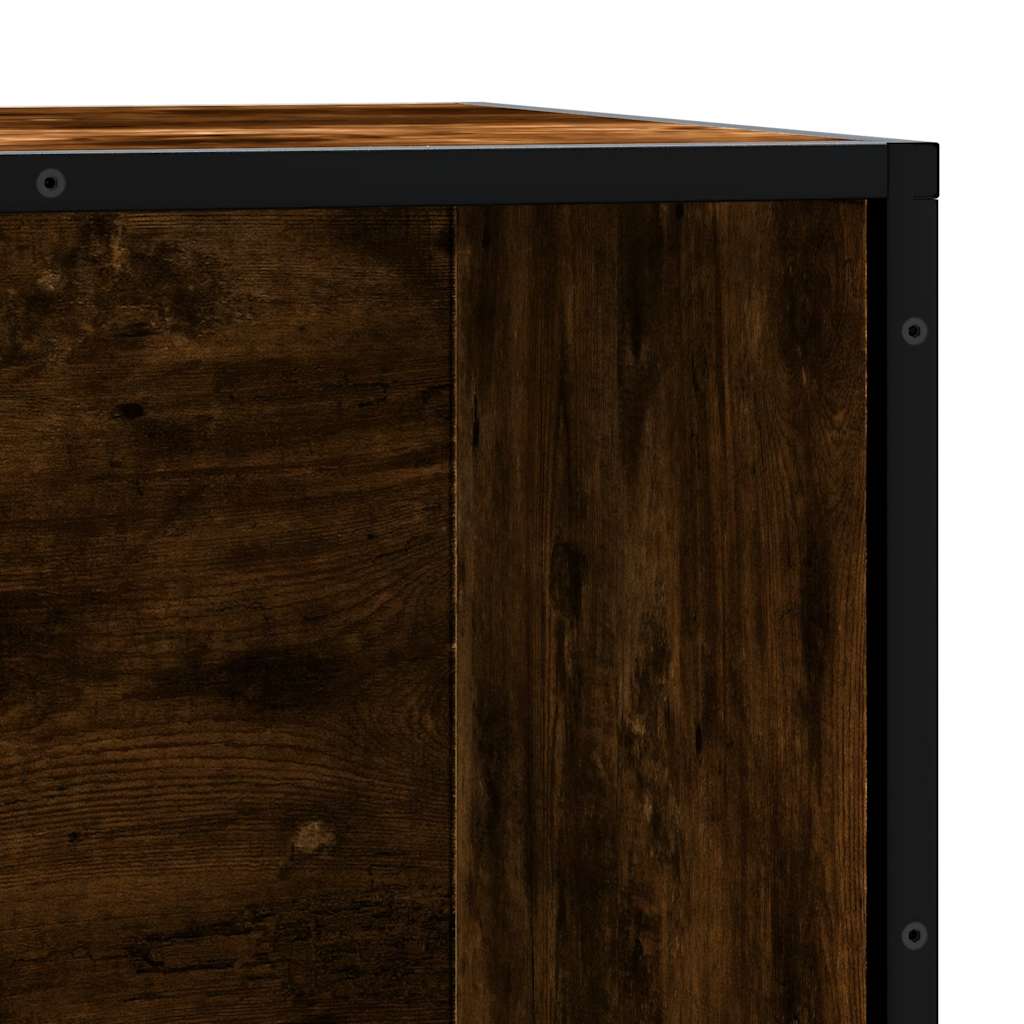 cipőpad füstölt tölgy 80x40x53,5 cm fából és fémből készült