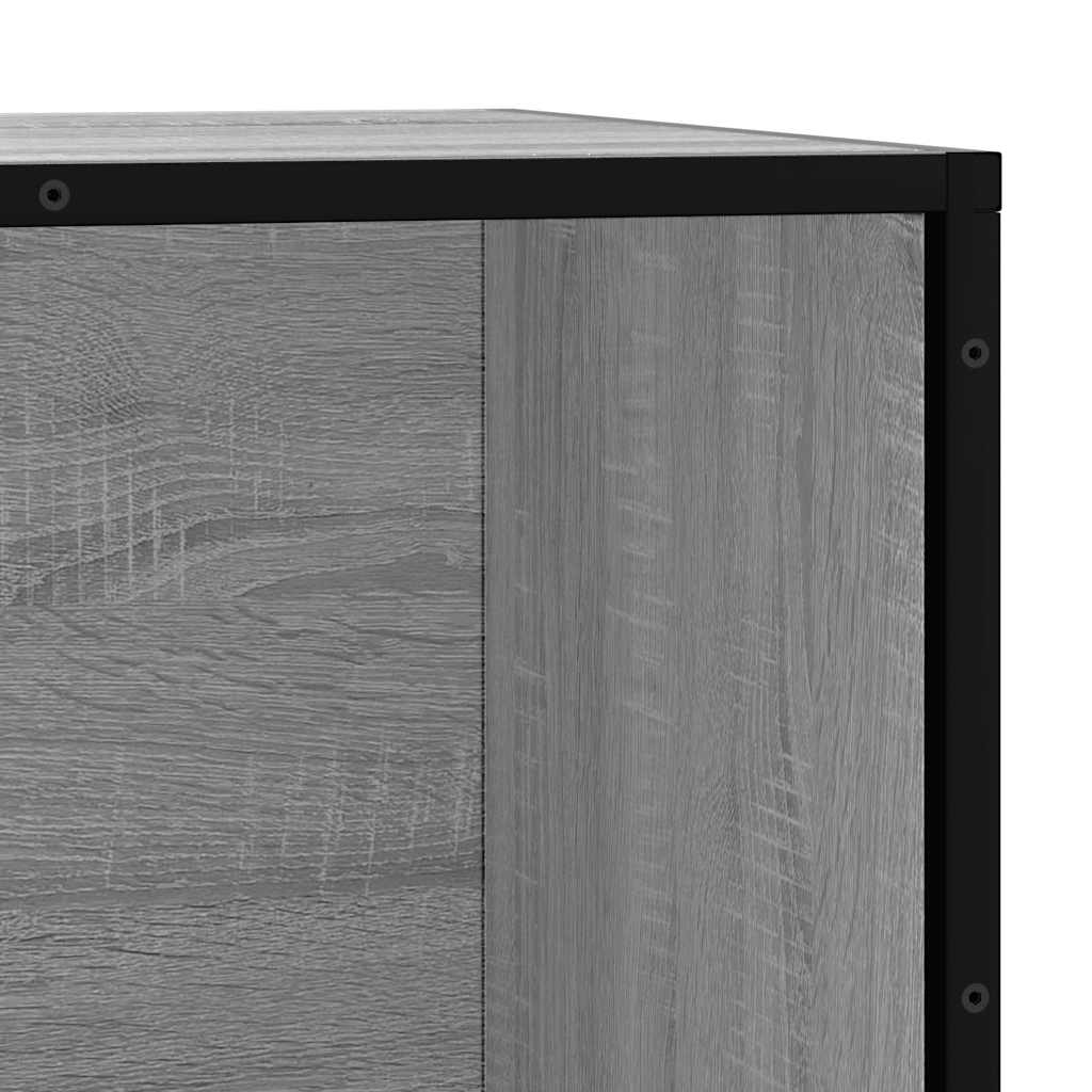 cipőpad szürke Sonoma 80x40x53,5 cm Gépi fa és fém