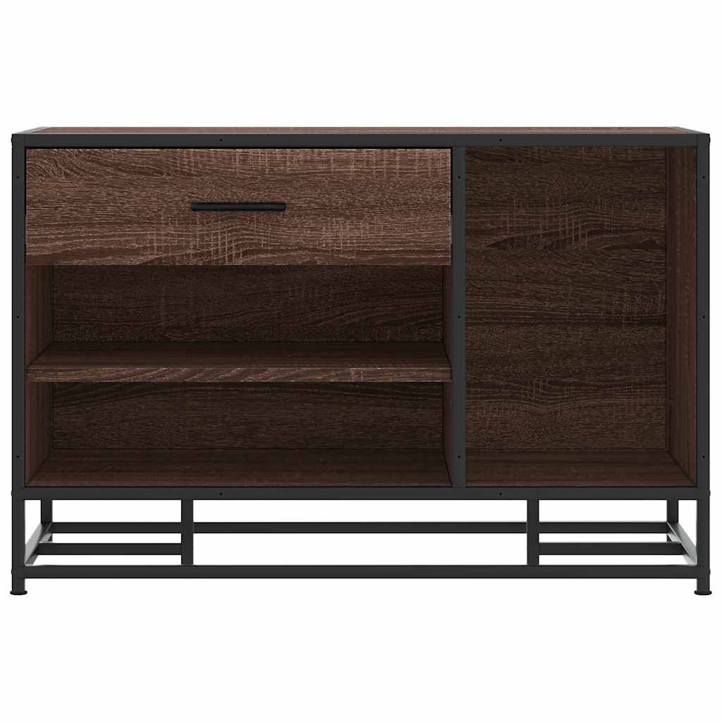 cipőpad barna tölgy 80x40x53,5 cm Gépi fa és fém