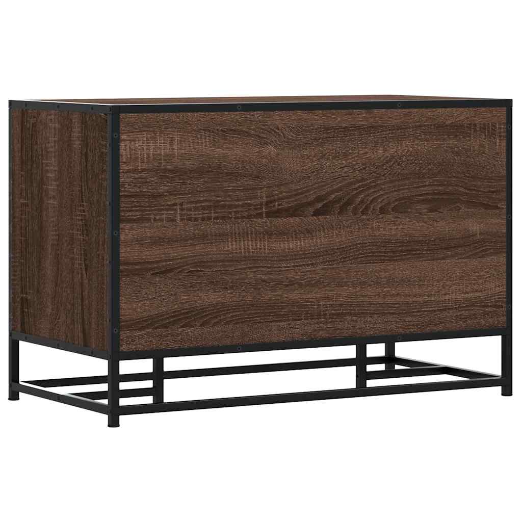 cipőpad barna tölgy 80x40x53,5 cm Gépi fa és fém